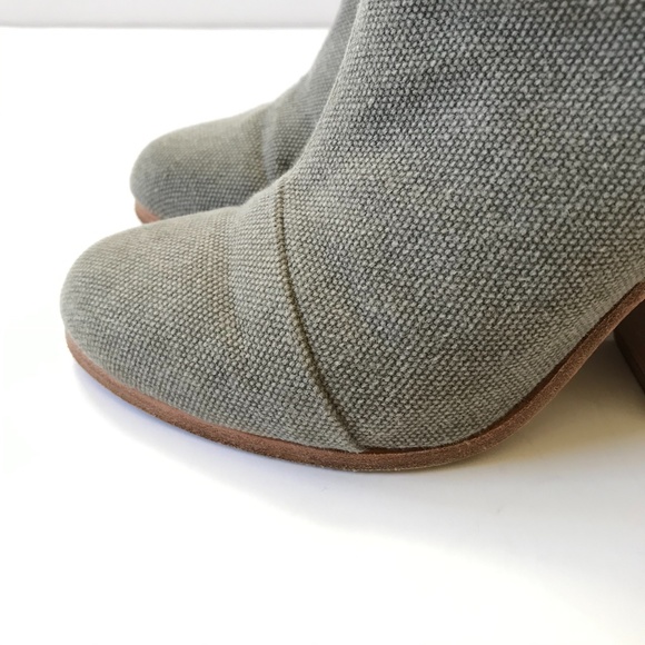 Rag & Bone Newbury Boots Booties 36 6 Gray Canvas - Picture 7 of 12